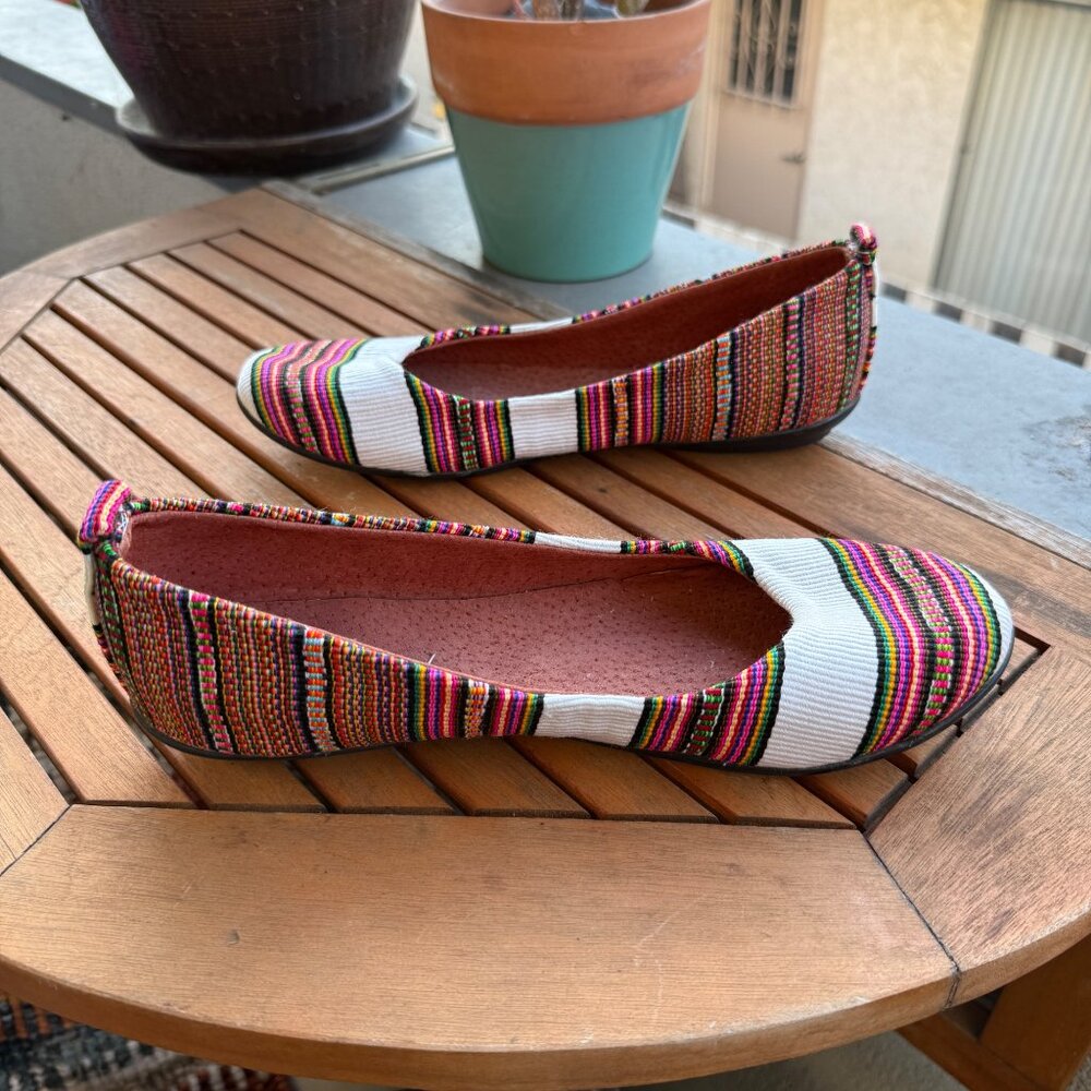 Ikk Multicolor Striped Slip-On Flats Size 27/9.5 - Picture 3 of 7